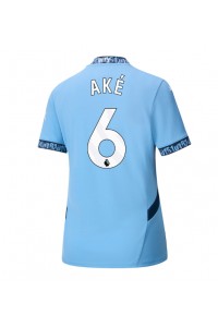 Fotbalové Dres Manchester City Nathan Ake #6 Dámské Domácí Oblečení 2024-25 Krátký Rukáv